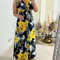 Svea | Sleeveless pleated dress with floral print