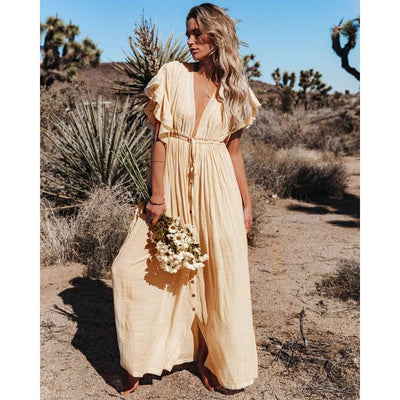 Solana | Ibiza Maxi Dress in Cream