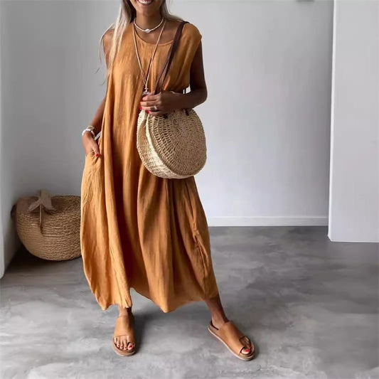 Noemi | Sleeveless, casual dress with pockets