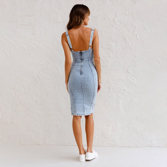 Mona | Denim T-shirt Dress